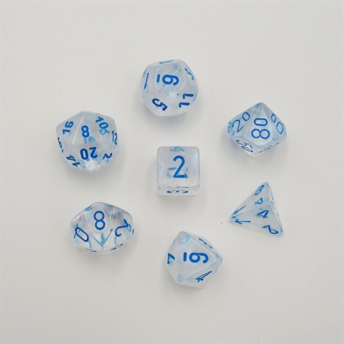 Borealis Icicle Light Blue - Polyhedral Rollespils Terning Sæt - Chessex